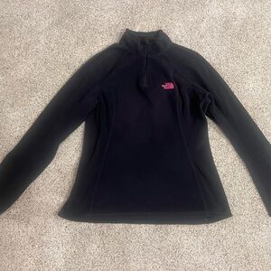 The North Face Black Fleece with Pink Accent